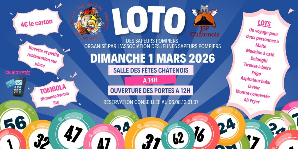 LOTO DES JSP ET DES SAPEURS POMPIERS DE CHATENOIS